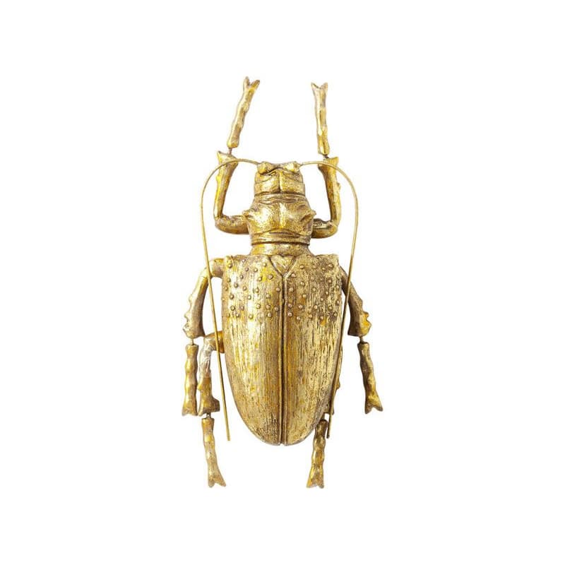 Longicorn Beetle nástenná dekorácia zlatá