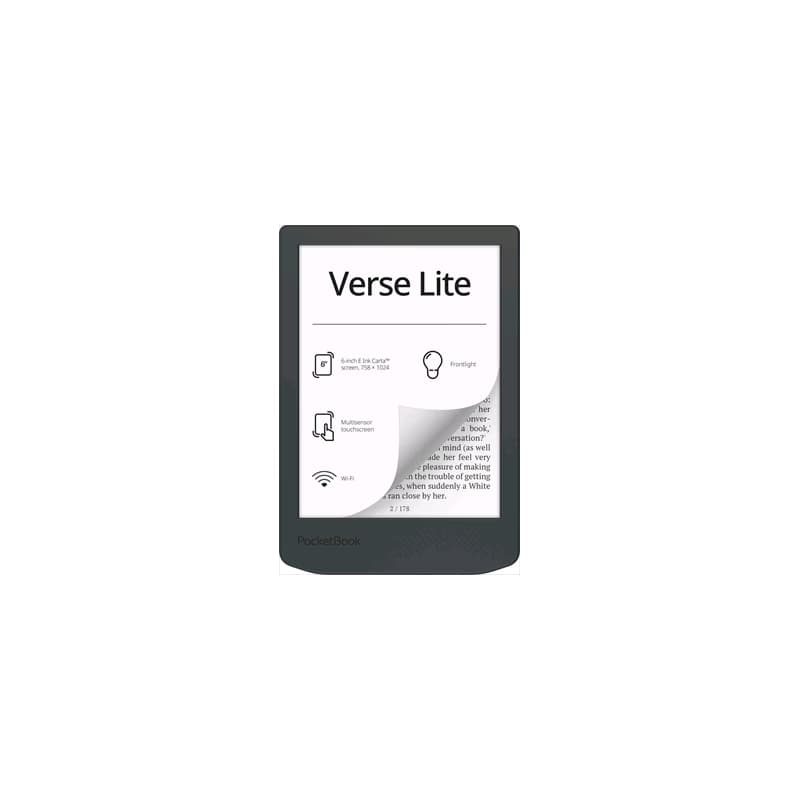 E-book POCKETBOOK 619 Verse Light, Midnight Grey, sivý 1