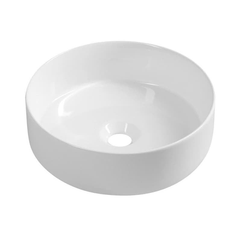 ISVEA - INFINITY ROUND keramické umývadlo na dosku, priemer 36cm, biela 10NF65036 1