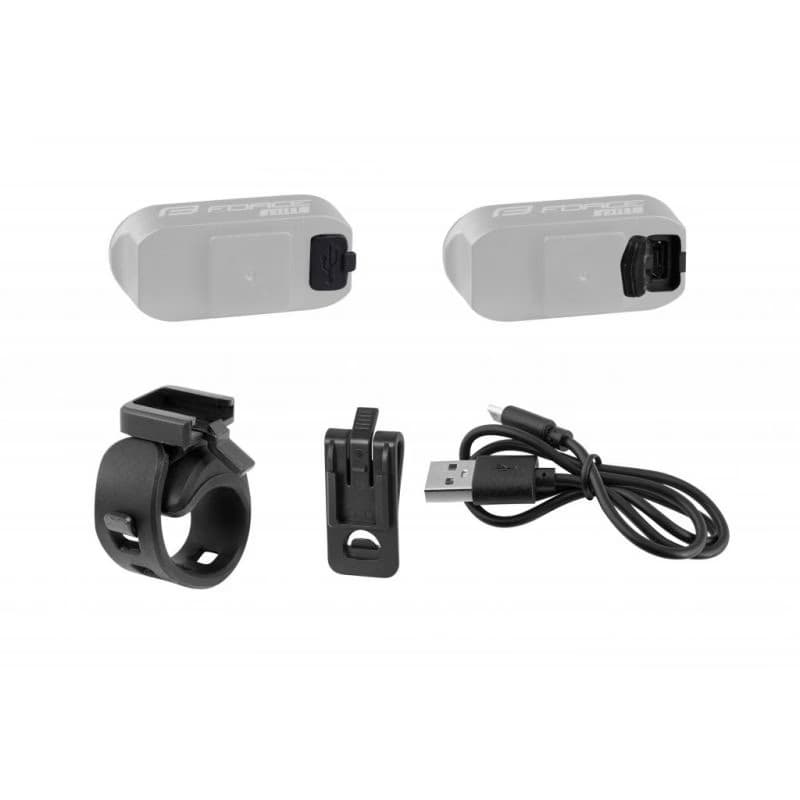 Svetlo na bicykel FORCE PILL 12 LM, 3 x LED, USB 3