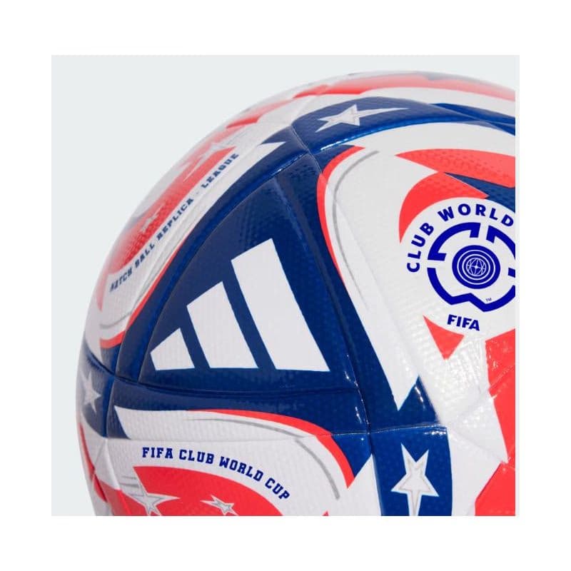 Futbalová lopta ADIDAS FCWC LGE WHITE POBLUE LUCRED 3