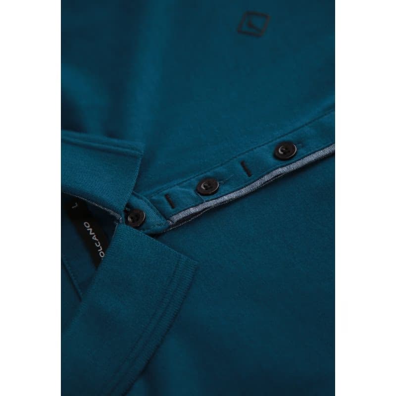 Pánske polo tričko s krátkym rukávom VOLCANO NIKOS-603-TURQUOISE 6