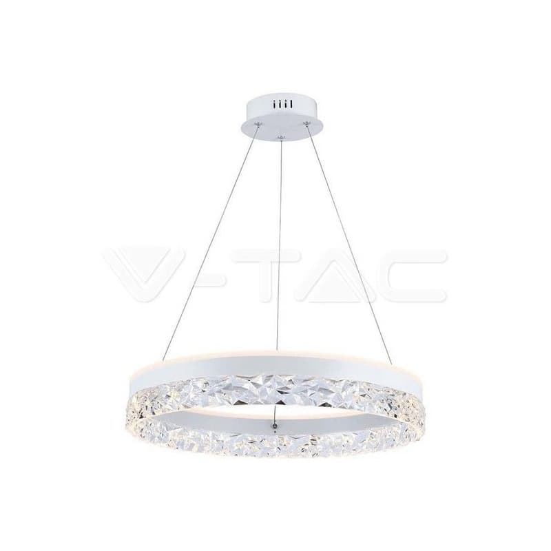 Dizajnové LED závesné svietidlo 25W s jedným kruhom 3000K 3000lm biele VT-7581 (V-TAC)