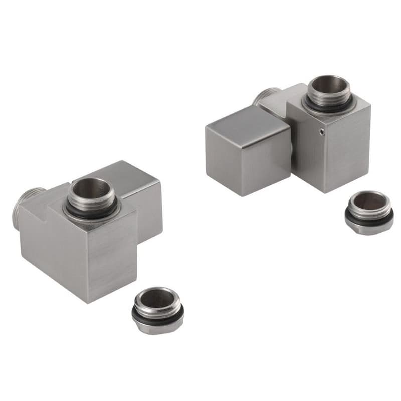 SAPHO - CUBE COMBI pripojovacia sada ventilov ručná rohová, pravá, nerez mat CP562S 1