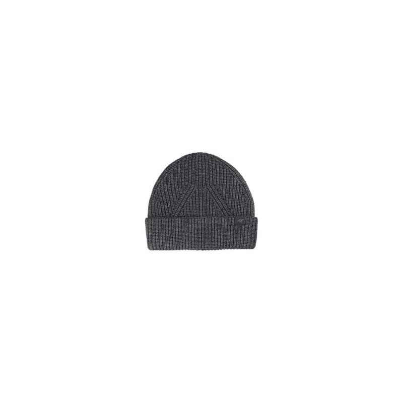 Pánska zimná čiapka 4F CAP WAW25ACAPM576-20M DEEP BLACK MELANGE