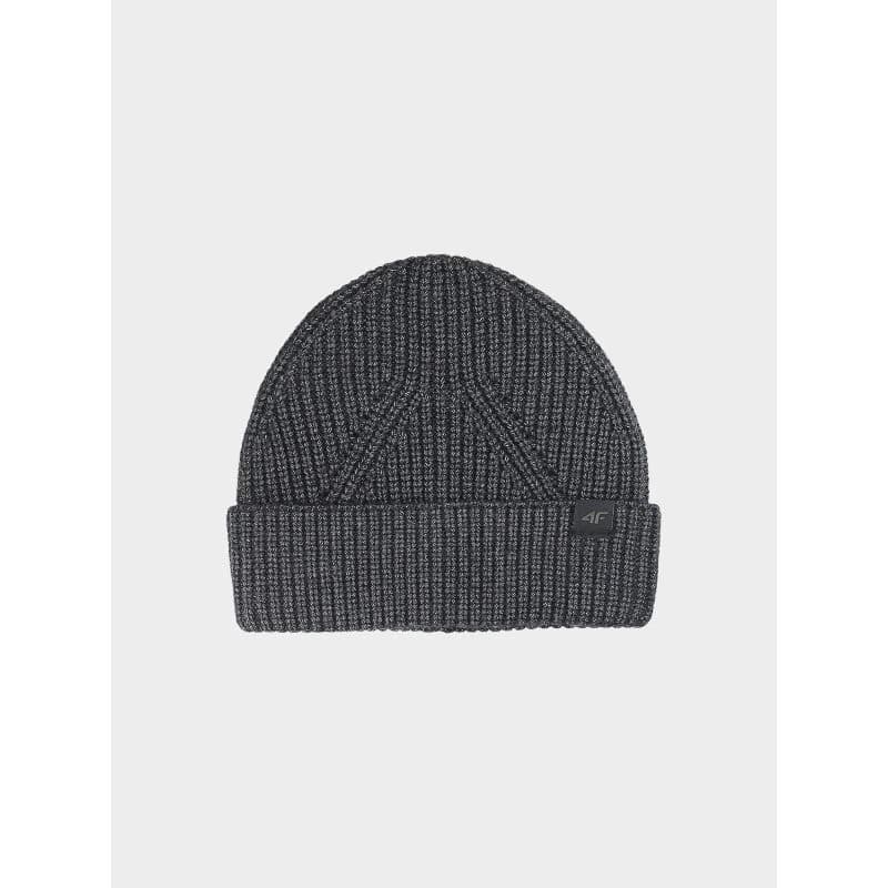 Pánska zimná čiapka 4F CAP WAW25ACAPM576-20M DEEP BLACK MELANGE 2