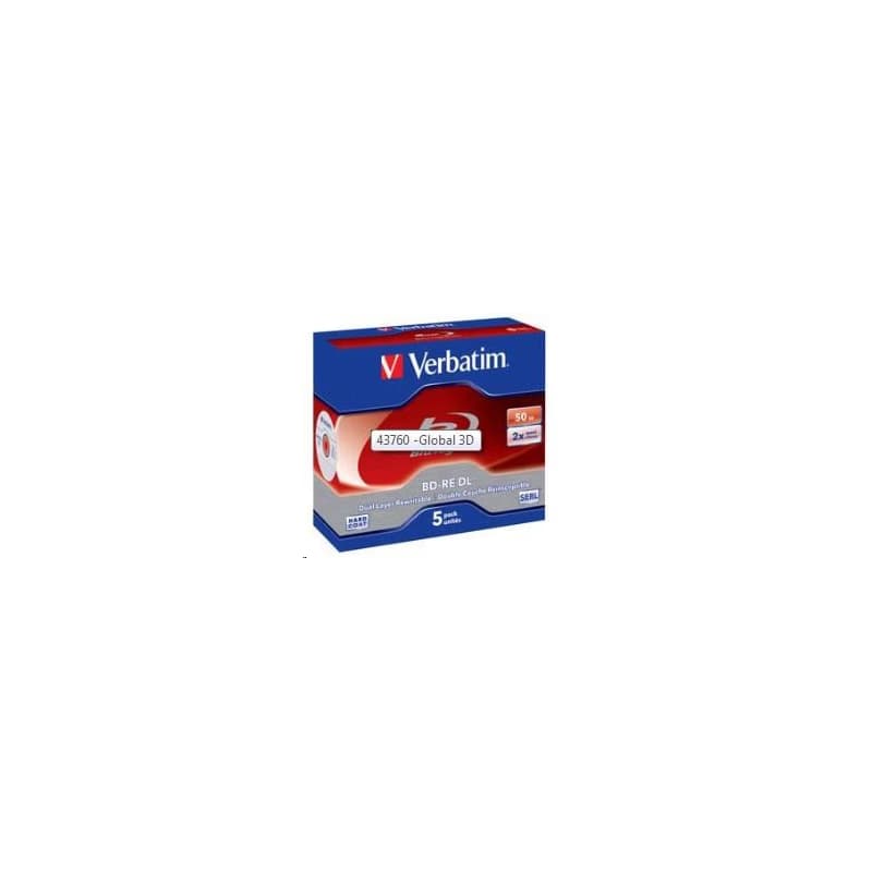 VERBATIM BD-RE DL (5-pack) Blue-Ray/Jewel/2x/50GB 2