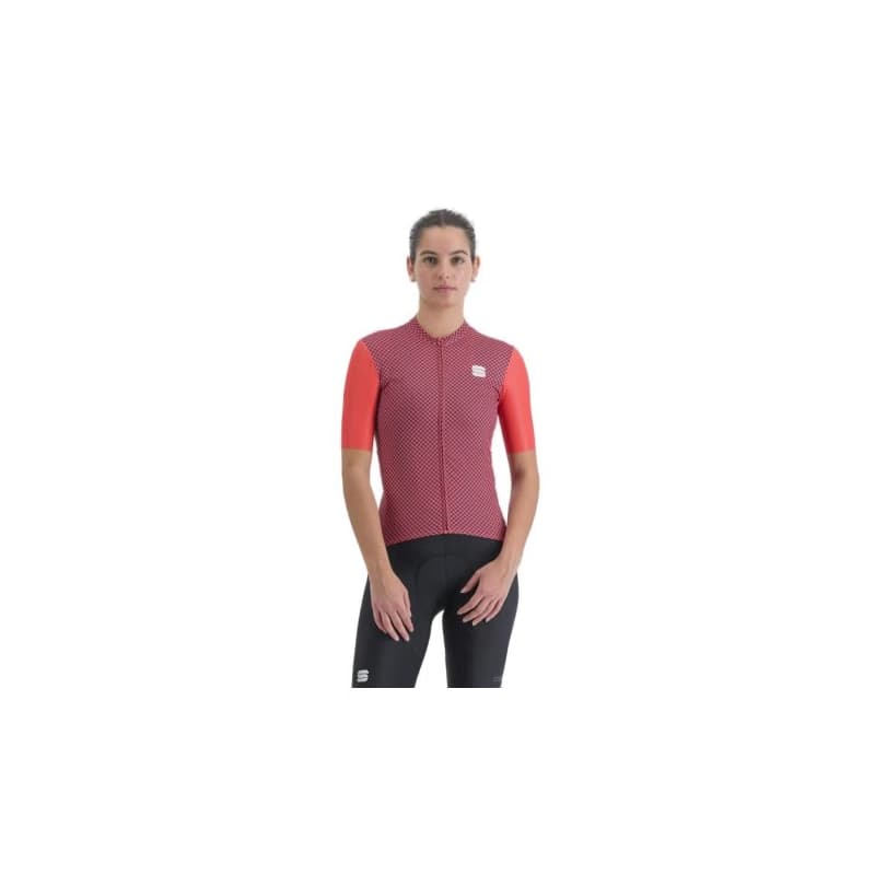 Dámsky cyklistický dres s krátkym rukávom SPORTFUL Checkmate w jersey, pompelmo mulled grape