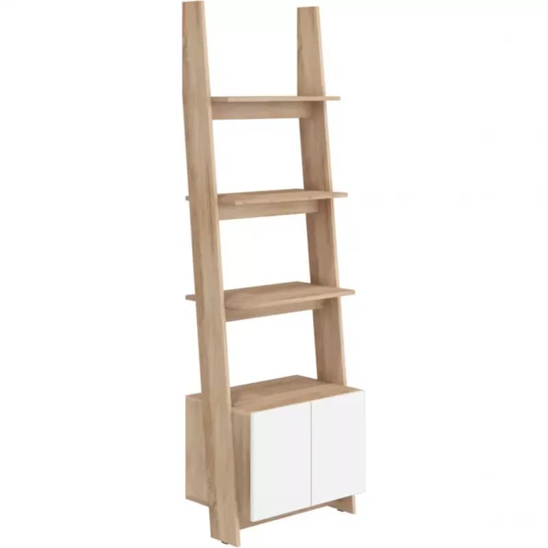 Regál Rack 60-1D sonoma/Biely lesk 1