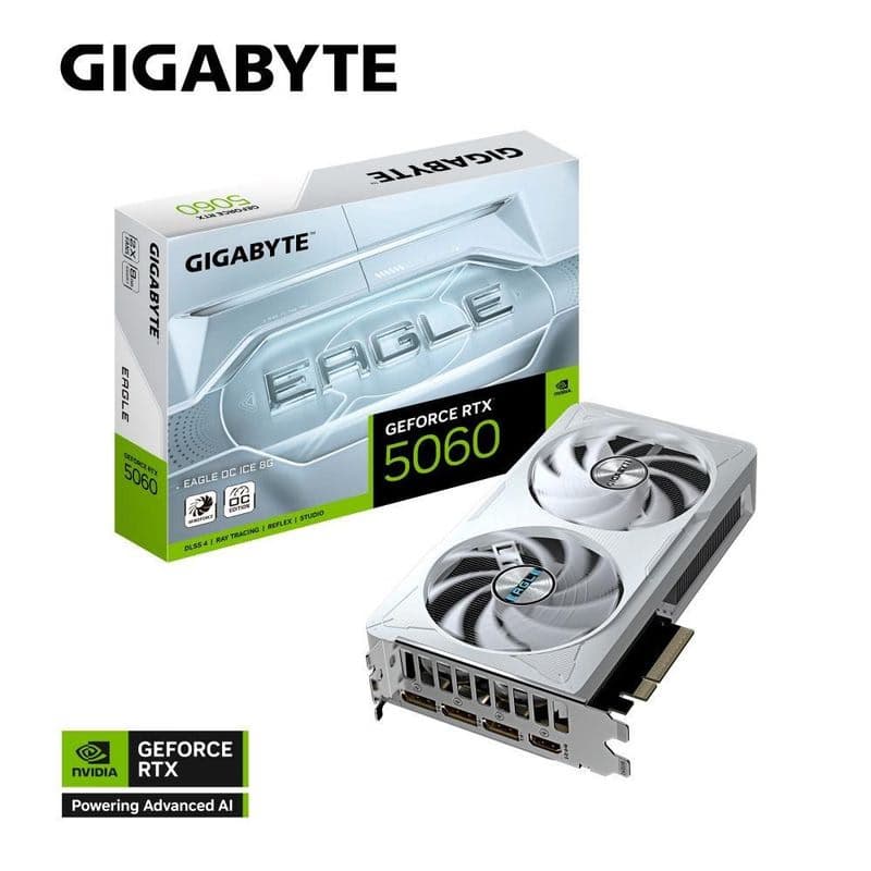 GIGABYTE VGA NVIDIA GeForce RTX 5060 EAGLE ICE OC 8G, 8G GDDR7, 3xDP, 1xHDMI 1