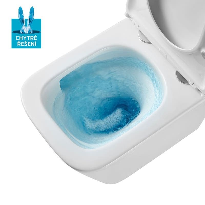 Mereo WC závesné kapotované, Smart Flush RIMLESS, 490x340x350, keramické, vr. sedátka CSS118S VSD83T1 3