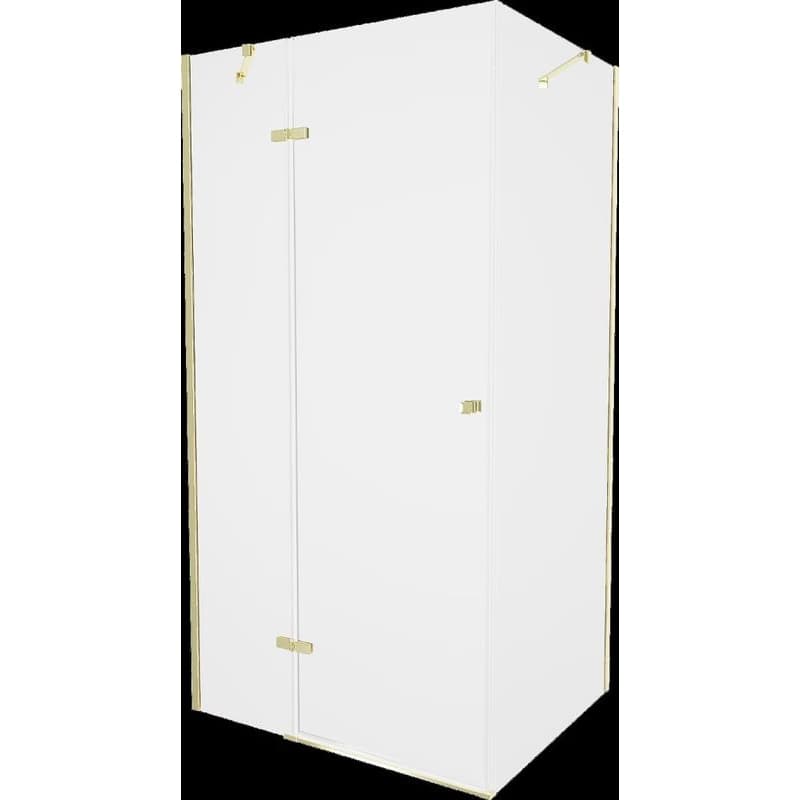 MEXEN/S - ROMA sprchovací kút 90x80, transparent, zlatá 854-090-080-50-00 2