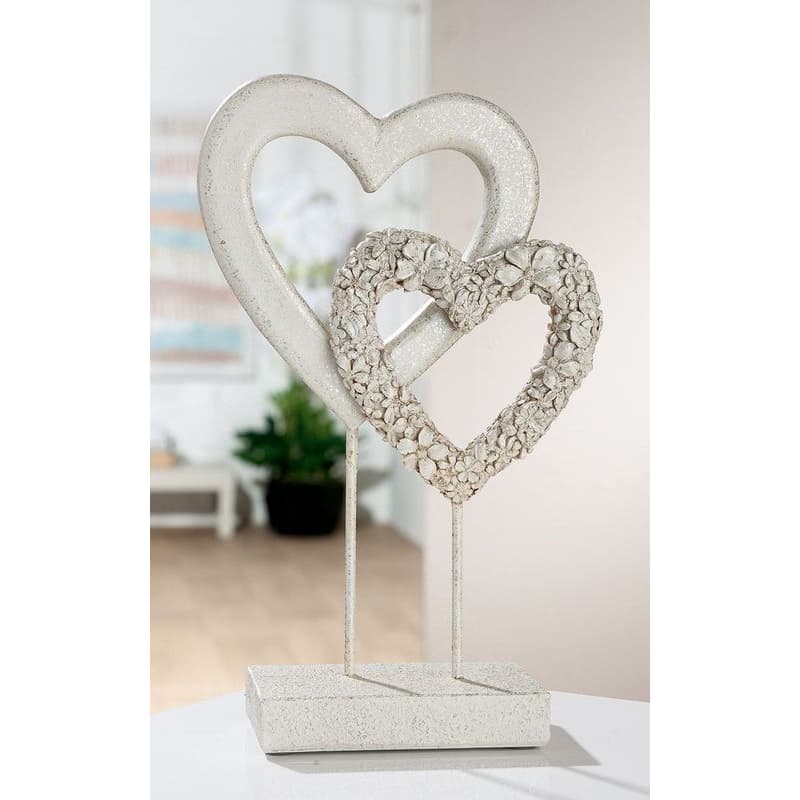Stojan s reliéfnym srdcom, kvetinový motív "Flower Heart" 1