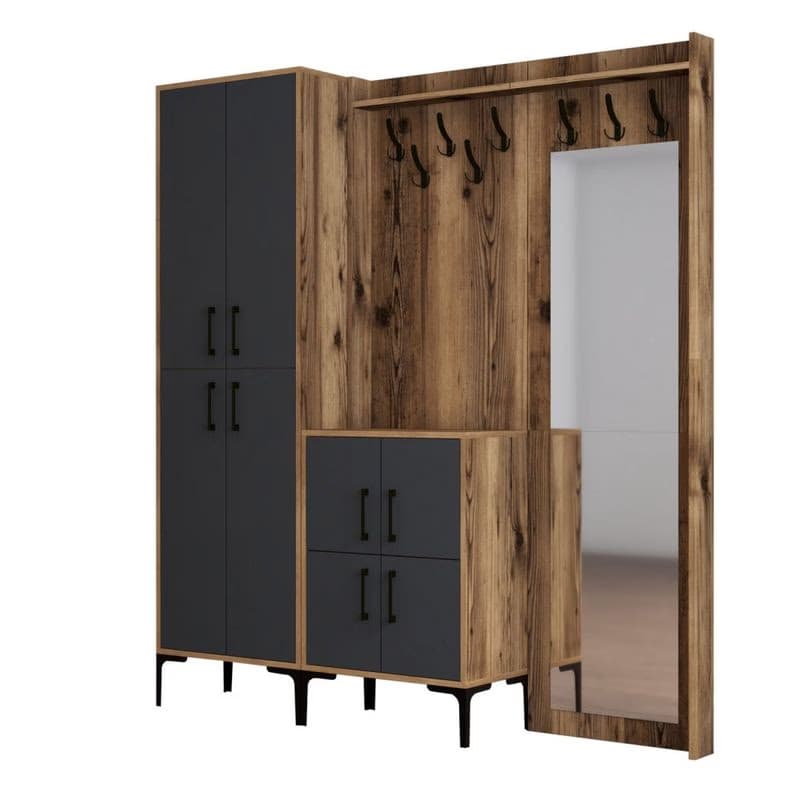 Predsieňová stena Berlin ABC - Walnut, Anthracite 2