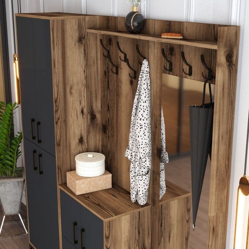 Predsieňová stena Berlin ABC - Walnut, Anthracite 4