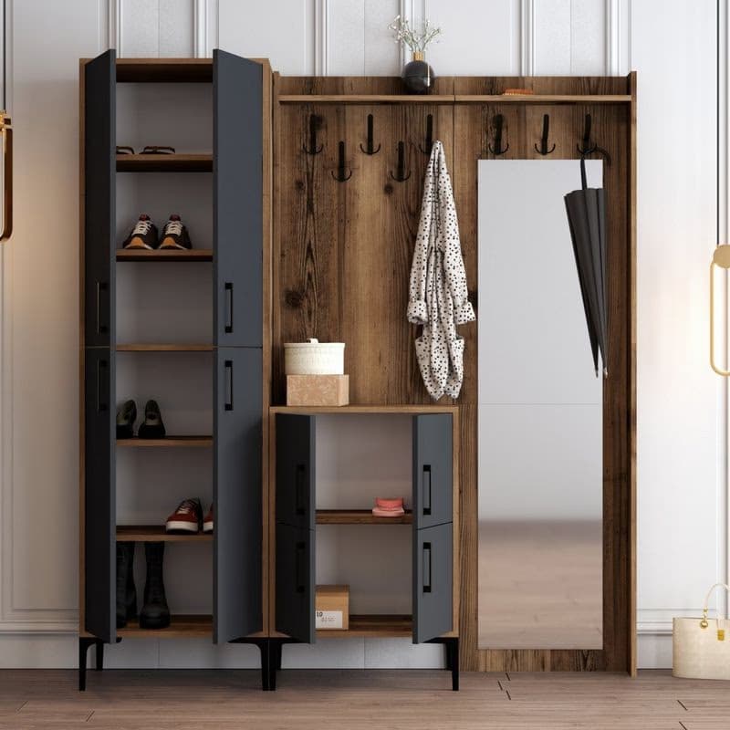 Predsieňová stena Berlin ABC - Walnut, Anthracite 5