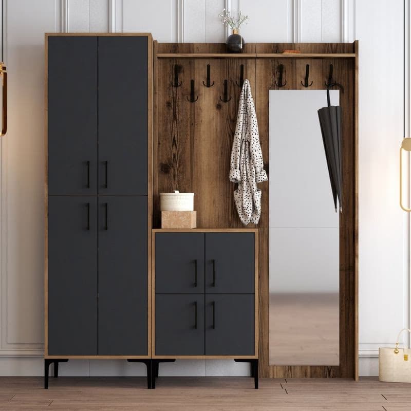 Predsieňová stena Berlin ABC - Walnut, Anthracite 6