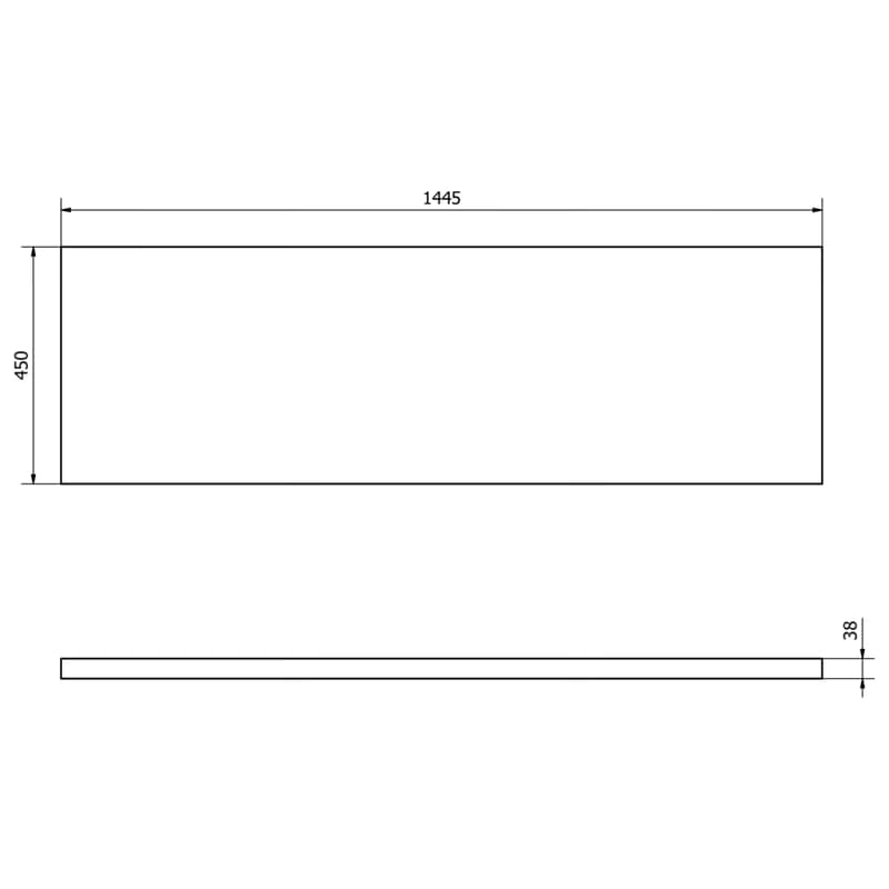 AQUALINE - VEGA doska pod umývadlo 145x45cm, dub platin VG750 2