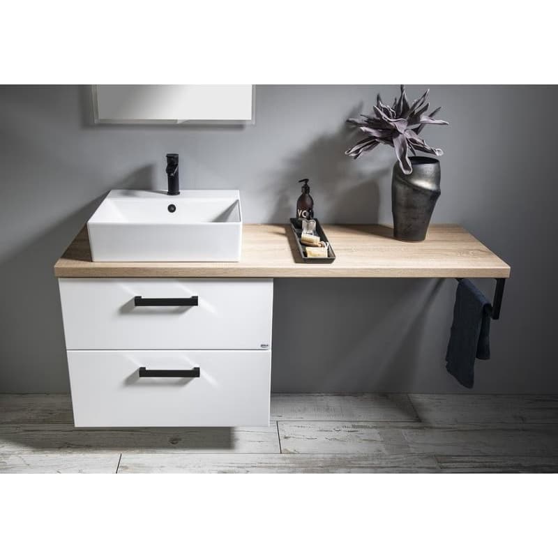 AQUALINE - VEGA doska pod umývadlo 145x45cm, dub platin VG750 4