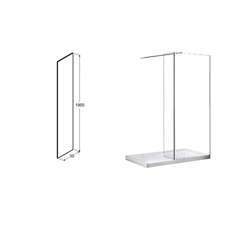 BESCO - Walk-in sprchovací kút AVEO DUE - Pevná stena - 50 cm, Rozmer A - 140 cm BCAVEODUE140+BCAVEO50 2