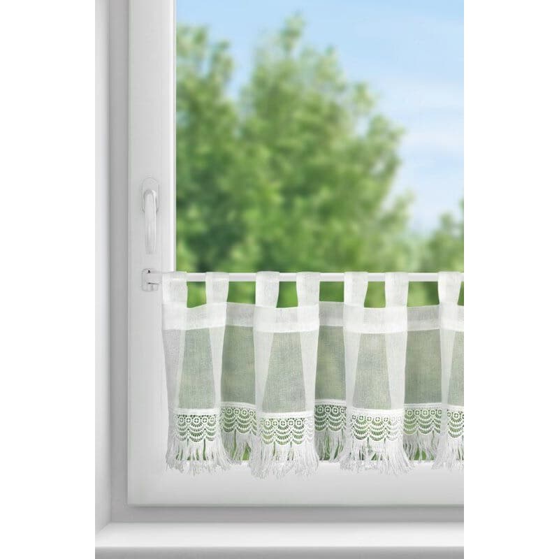 ArtFir Krátka záclona ROXANA PU | biela 150 x 30 cm