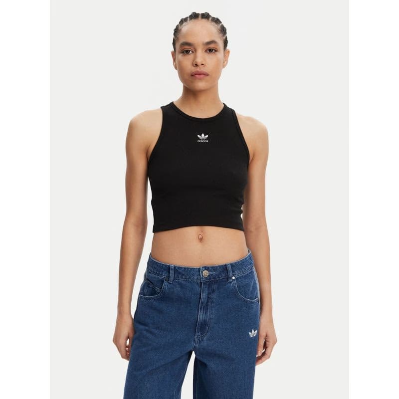 Dámske tielko ADIDAS ORIGINALS ESS RIB TANK-BLACK 2