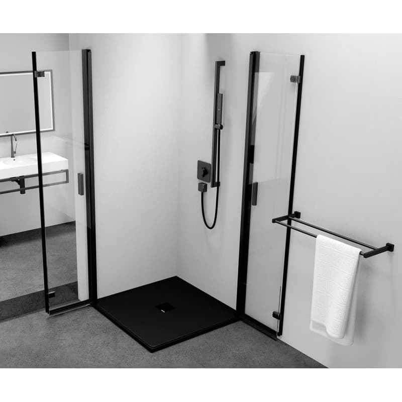 POLYSAN - ZOOM BLACK štvorcová sprchová zástena 800x800, rohový vstup ZL4815BL-02 3