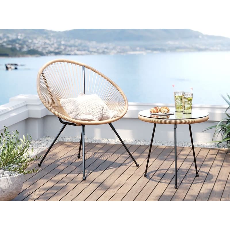 Acapulco set kresla a stolíka béžový 1