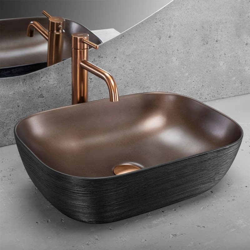 REA - Umývadlo na dosku Belinda COPPER BRUSH / Black REA-U6384 4