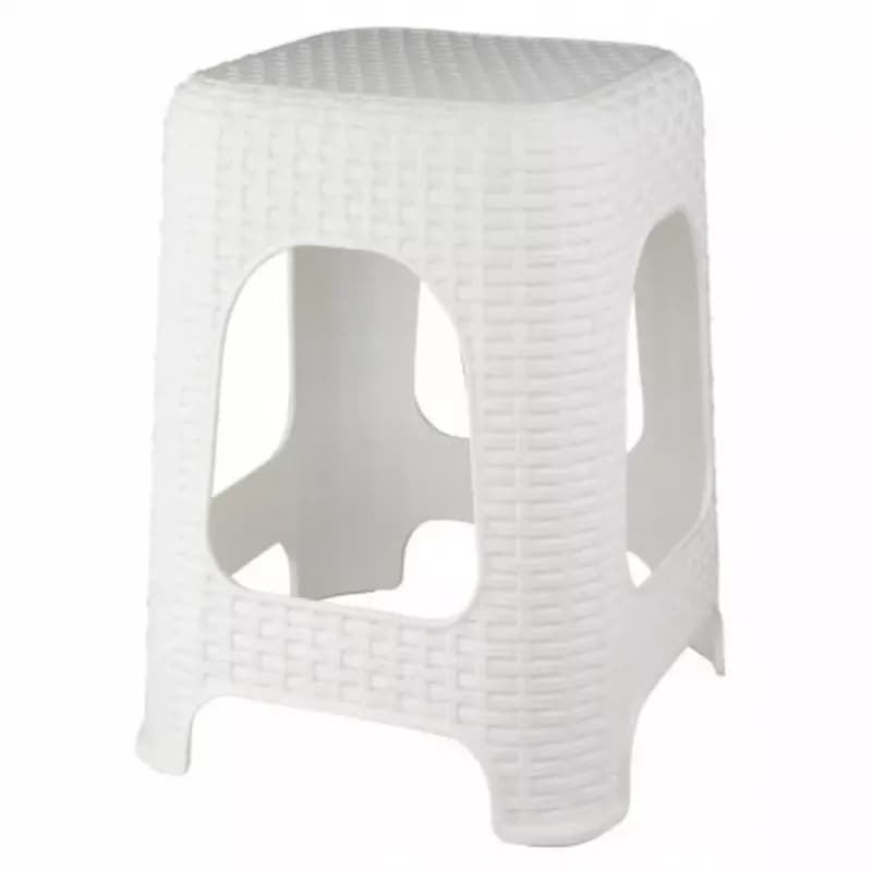 Taburetka Rattan biely 1