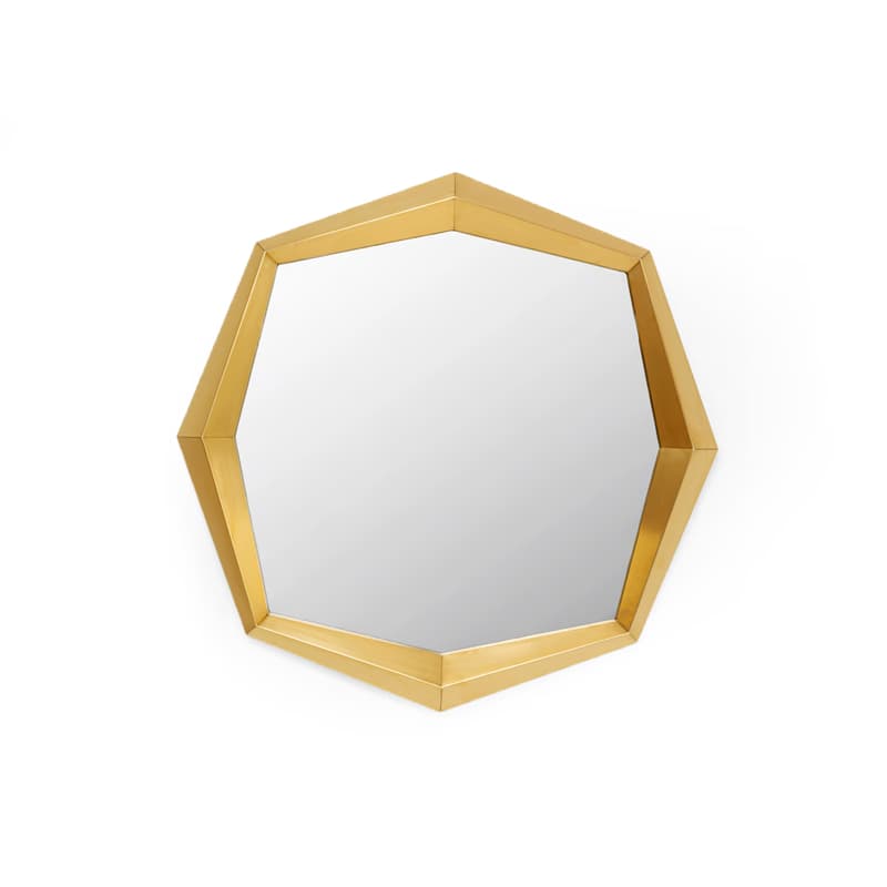Octagon Gold nástenné zrkadlo 80x80 cm 1