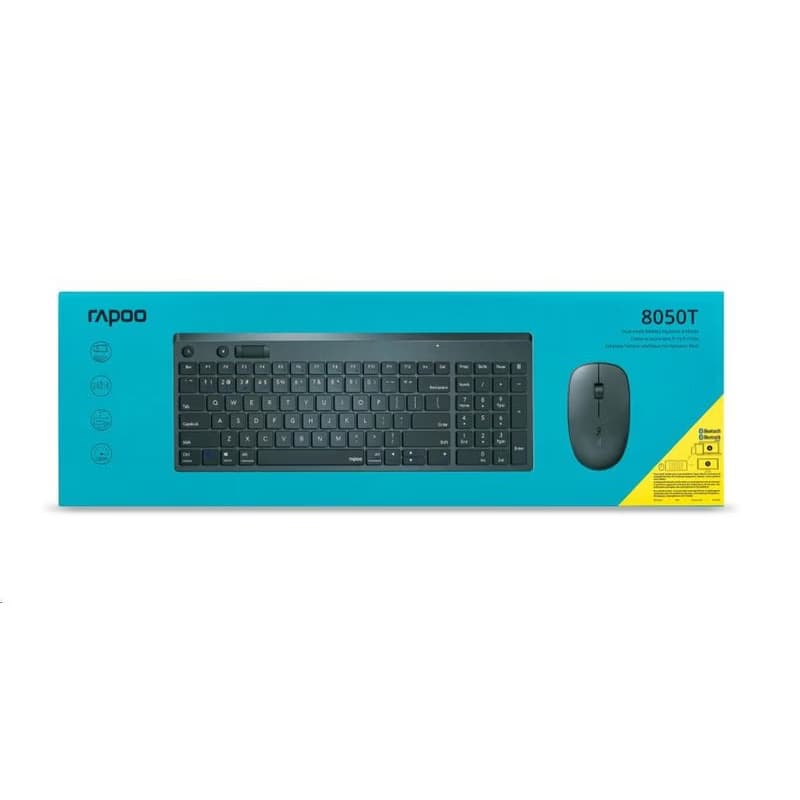 RAPOO set klávesnica a myš 8050T Multi-mode Wireless Desktop Combo Set 2