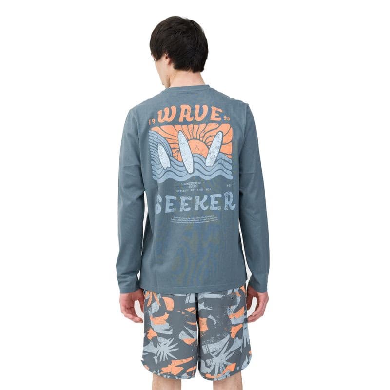 Pánske tričko s dlhým rukávom 4F LONGSLEEVE-4FWSS24TLONM246-22S-ANTHRACITE 3