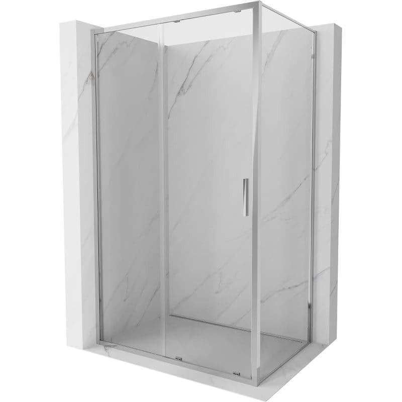 MEXEN/S - Exo sprchovací kút, posuvné dvere 155 x 85, transparent, chróm 8151-155-085-01-00