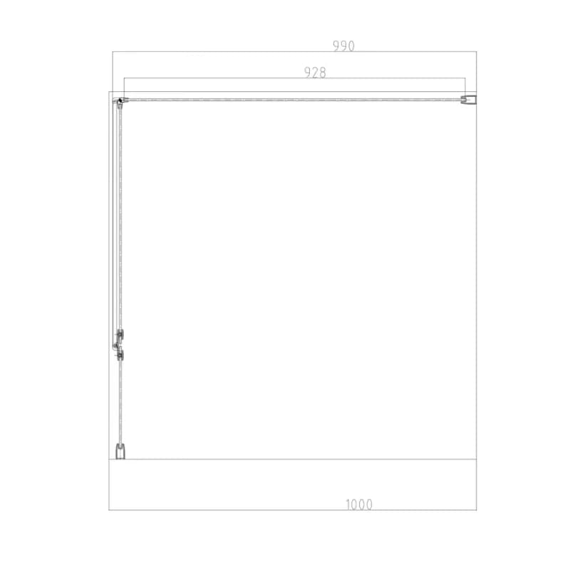OMNIRES - MANHATTAN bočná stena, 100 cm chróm / transparent /CRTR/ ADR10XCRTR 3