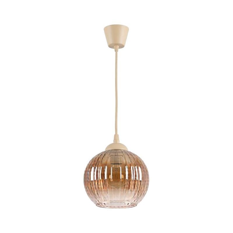 Brilagi - LED závesné svietidlo na lanku R GLASS 1xE27/60W/230V pr. 18 cm béžová/dymovo-hnedá NSTK7482+TK8619A 1