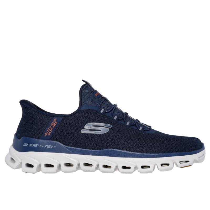 Pánska rekreačná obuv SKECHERS Glide Step Noxus Slip-Ins M navy white 2