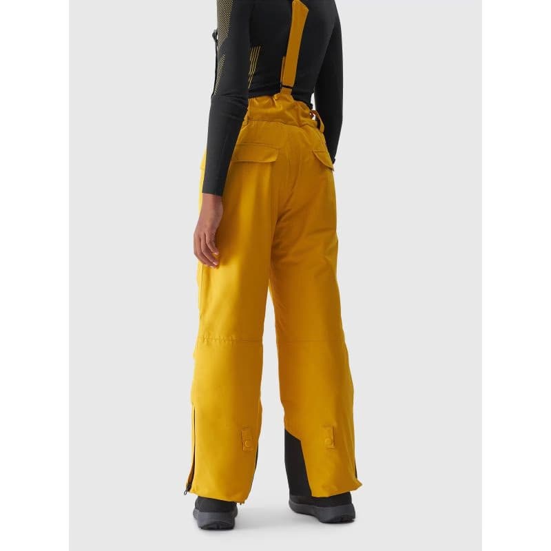 Chlapčenské lyžiarske nohavice 4F JUNIOR TROUSERS FNK-JAW23TFTRM360-71S-YELLOW 4
