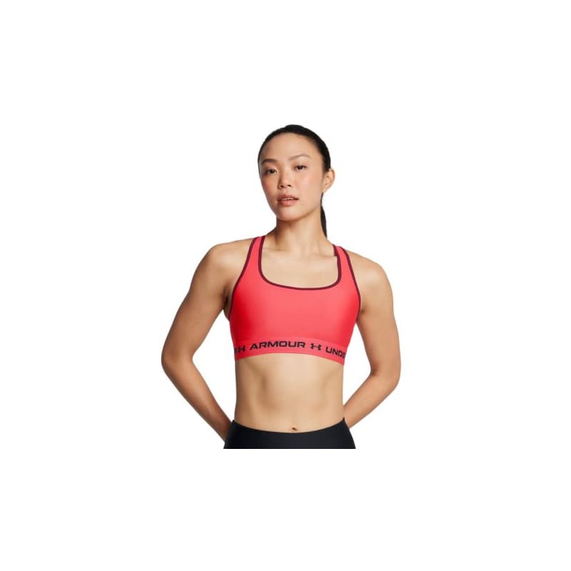 Dámska tréningová športová podprsenka UNDER ARMOUR Crossback Mid Bra-RED