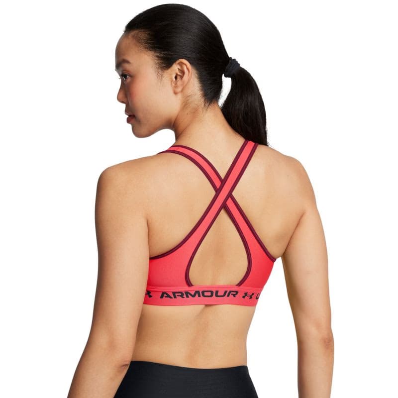 Dámska tréningová športová podprsenka UNDER ARMOUR Crossback Mid Bra-RED 2