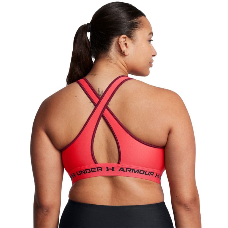 Dámska tréningová športová podprsenka UNDER ARMOUR Crossback Mid Bra-RED 4