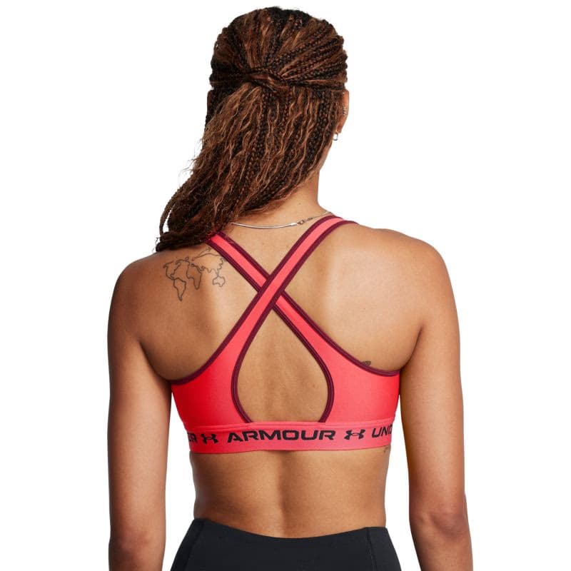 Dámska tréningová športová podprsenka UNDER ARMOUR Crossback Mid Bra-RED 6