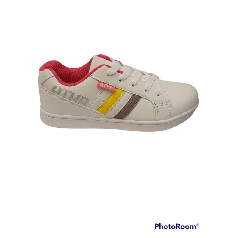 Juniorská rekreačná obuv AUTHORITY KIDS Arthie white silver blaz yellow 2