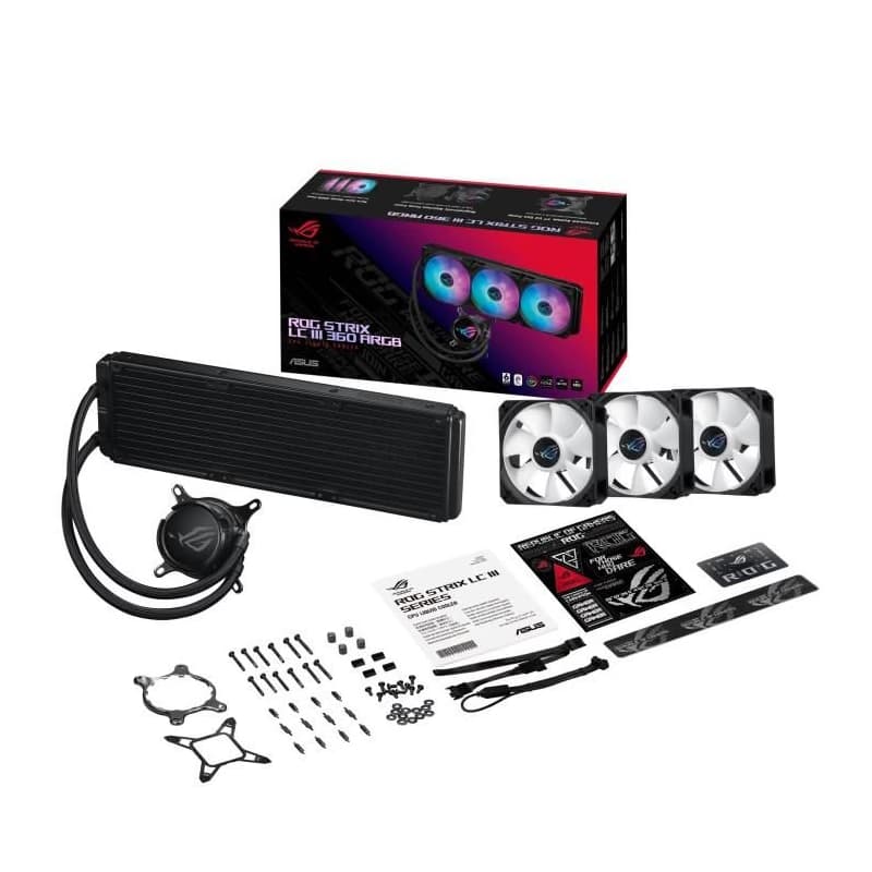 ASUS vodný chladič CPU AIO ROG STRIX LC III 360 ARGB, 3x120mm, LGA1851, AM5 6