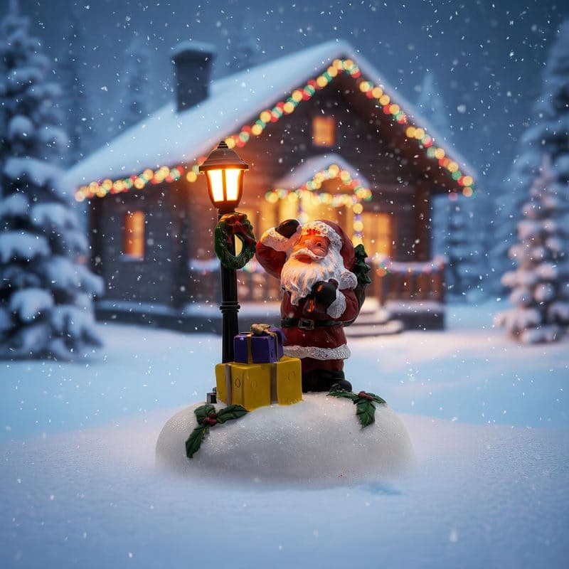 LED vianočná figúrka Santa, darčeky 1