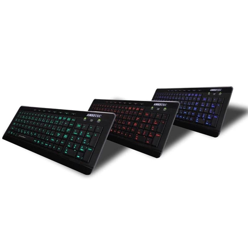 AMEI AM-K3001G/Drátová USB/CZ layout/Čierna