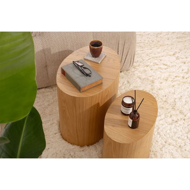 Súprava príručných stolíkov Elipse Set - Oak 5
