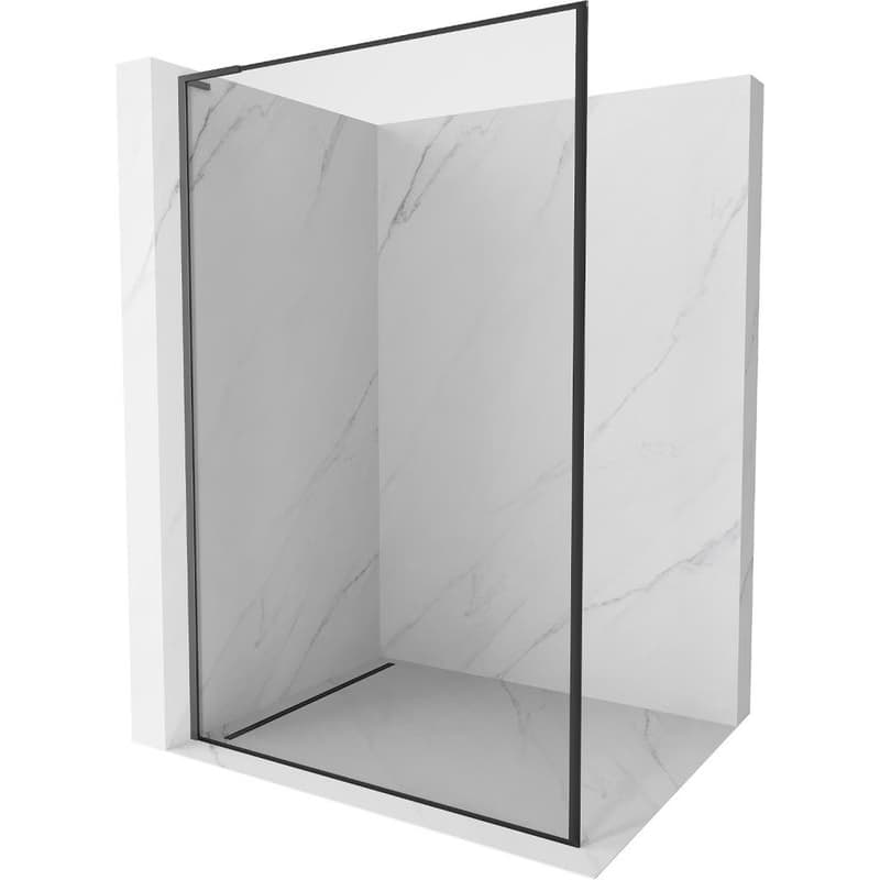 MEXEN/S - Kioto L Sprchová zástena WALK-IN 90 x 200, čierny vzor, grafit metal 800-090-103-95-70 1