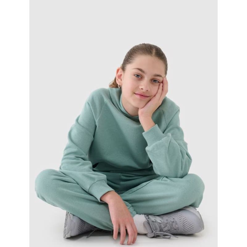 Dievčenská mikina s kapucňou 4F JUNIOR SWEATSHIRT F1478-47S-MINT 4