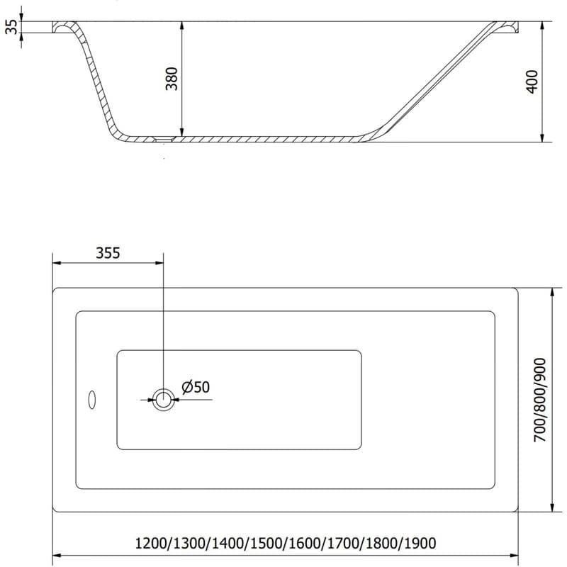 MEXEN - Cubik 180 x 90 cm 55031809000 5